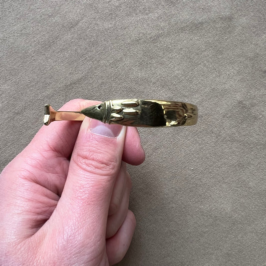 Sally Fish Cuff Bracelet Brass