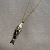 Sally Fish Dimensional Necklace, Brass