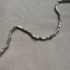 Erica Long Necklace Faceted Silver Beads