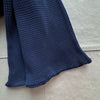 Cotton Thermal Scarf, Navy