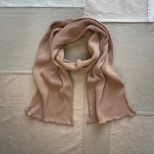 Cotton Thermal Scarf, Camel