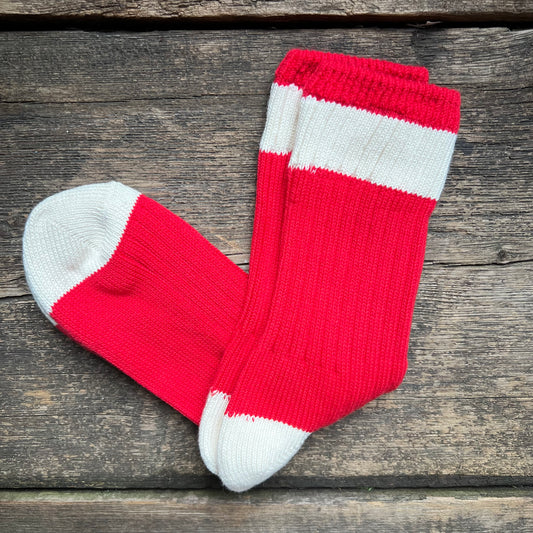 Upcycled Sock, Cherry Red