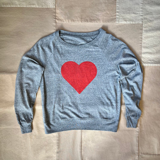 Women's Heart to Heart Lightweight Sweatshirt, Cloud Grey