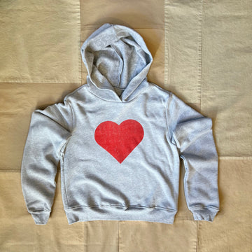 Women's Heart to Heart Hoodie, Ash Grey