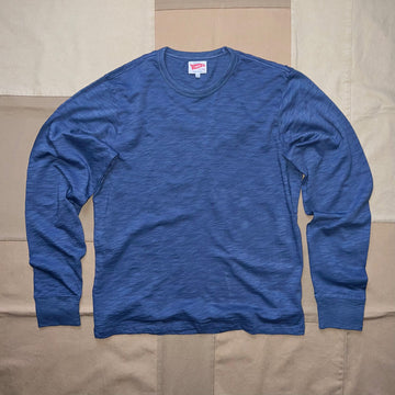 Long Sleeve Slub T-Shirt, Marina Blue