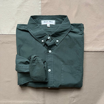 Mill Shirt in Paper Poplin, Faded Cypress