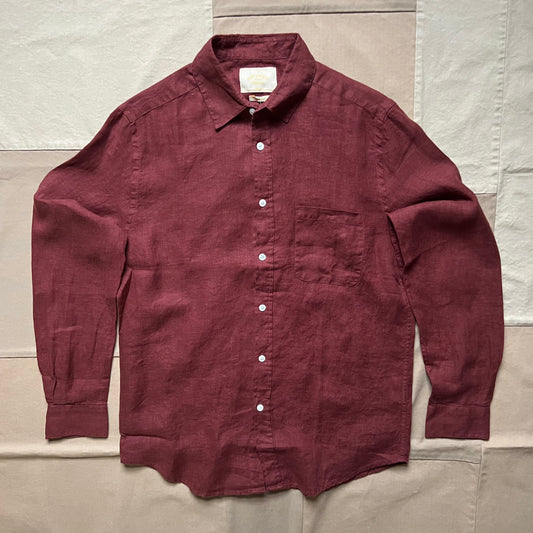 Linen Shirt, Bordeaux