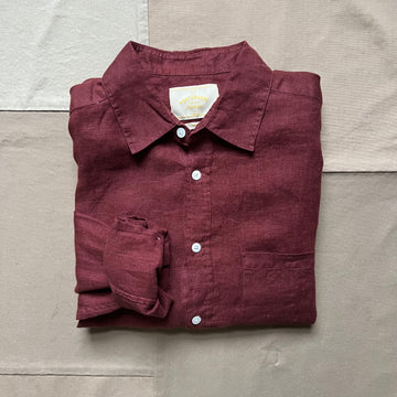 Linen Shirt, Bordeaux