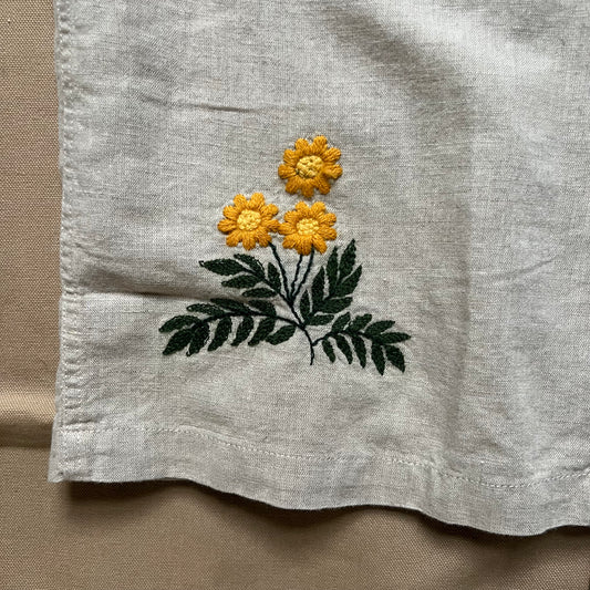 Embroidered Camp Collar Shirt, Spring Embroidery