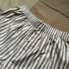 Striped Cotton Wide Leg Shorts, Taupe