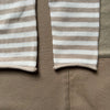 Taylor Cardigan in Stripe Cotton Cashmere, Sand/Ivory