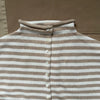 Taylor Cardigan in Stripe Cotton Cashmere, Sand/Ivory