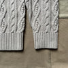 Aaron Cable Sweater in Cotton Linen, Heather Sand
