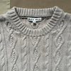 Aaron Cable Sweater in Cotton Linen, Heather Sand