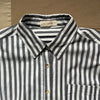 Striped Cotton Oversized Shirt, Navy