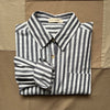 Striped Cotton Oversized Shirt, Navy
