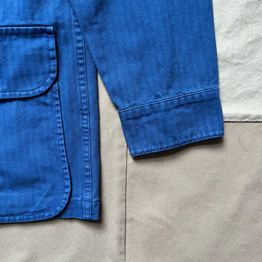 Painter Jacket in Herringbone, Washed Cobalt