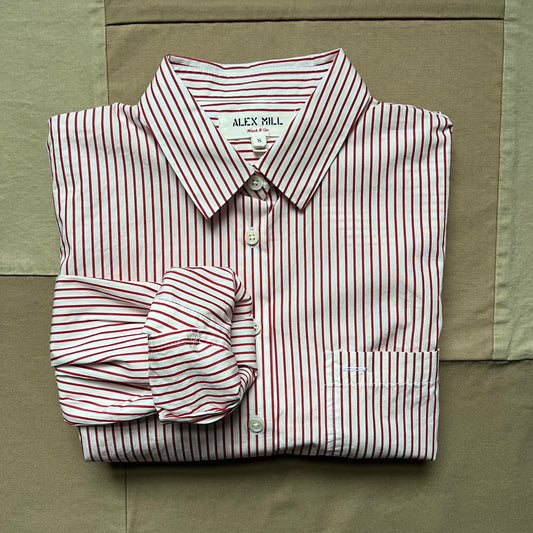 Jo Striped Shirt, White/Red