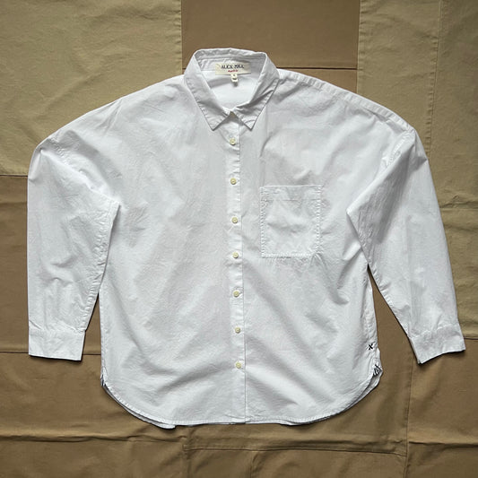 Jo Shirt in Cotton Poplin, White