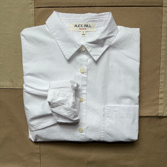 Jo Shirt in Cotton Poplin, White
