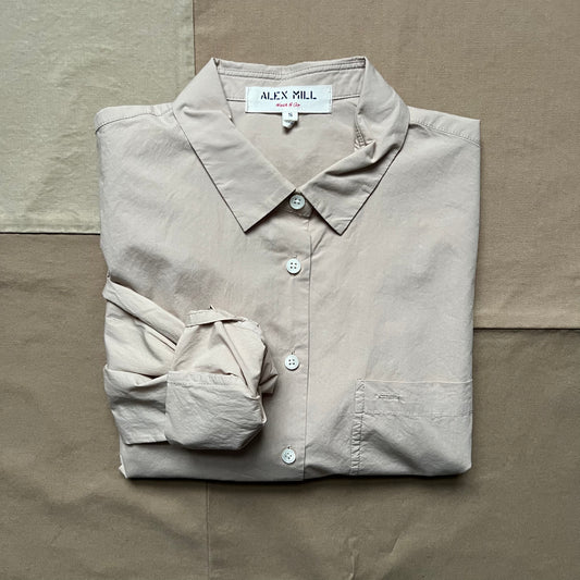 Jo Shirt in Cotton Poplin, Sand