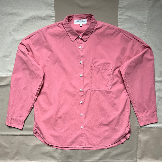 Jo Shirt in Cotton Poplin, Tulip