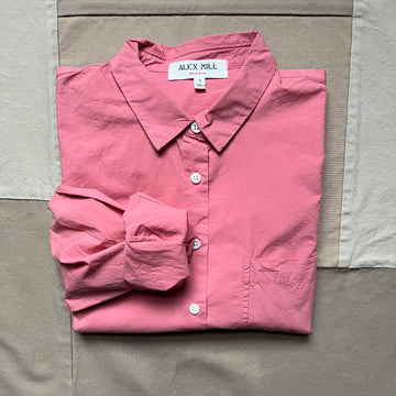 Jo Shirt in Cotton Poplin, Tulip