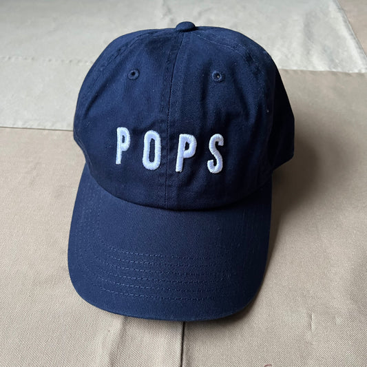 Pops Baseball Hat, Navy