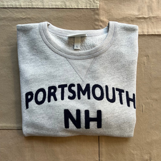 Portsmouth NH Crewneck, Athletic Grey