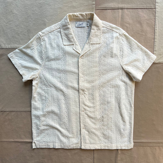 Resort Embroidered Shirt, Ecru