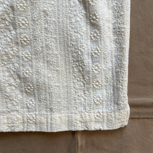 Resort Embroidered Shirt, Ecru