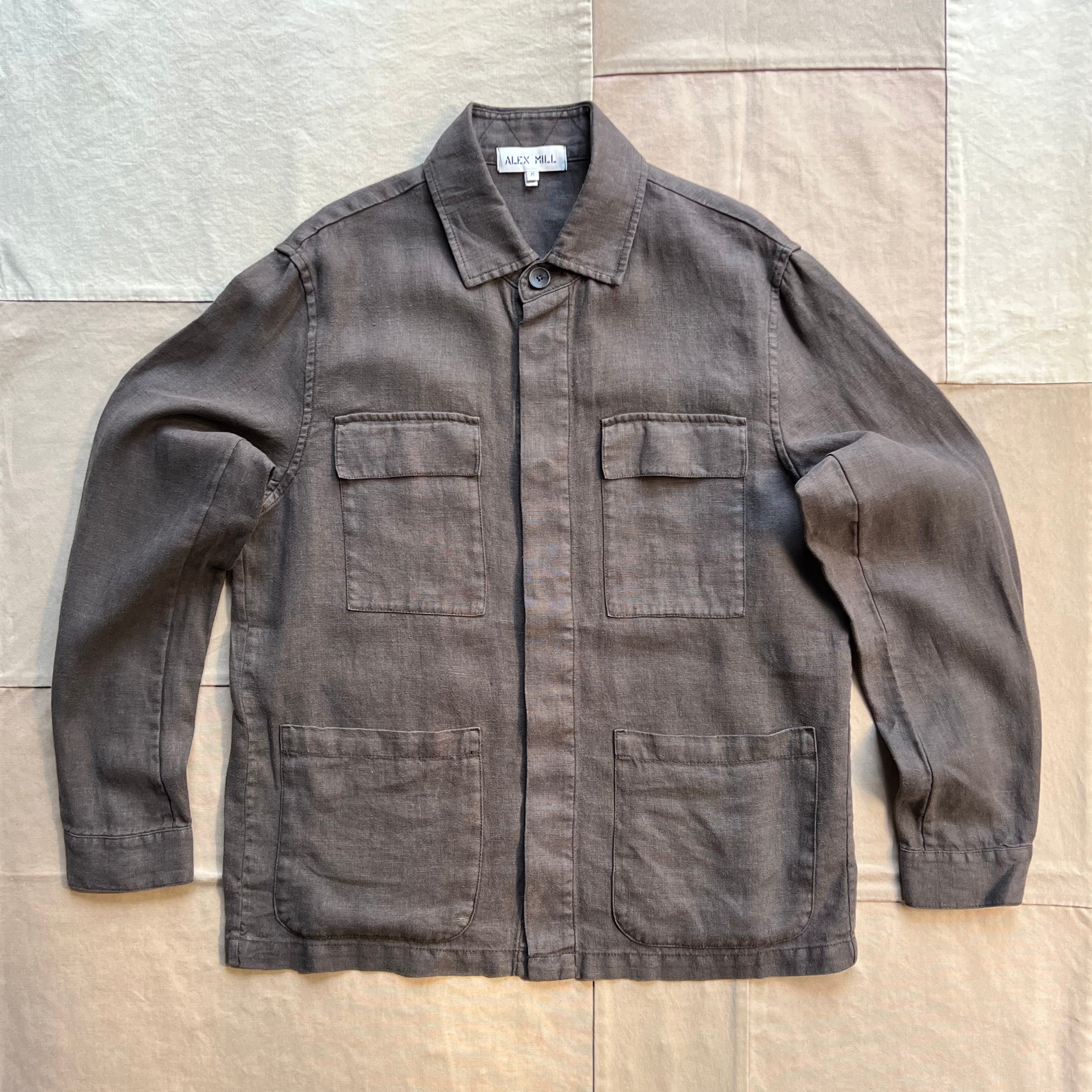 Riviera Work Jacket in Linen, Espresso – SAULT New England