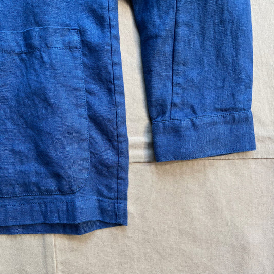 Riviera Work Jacket in Linen, French Navy
