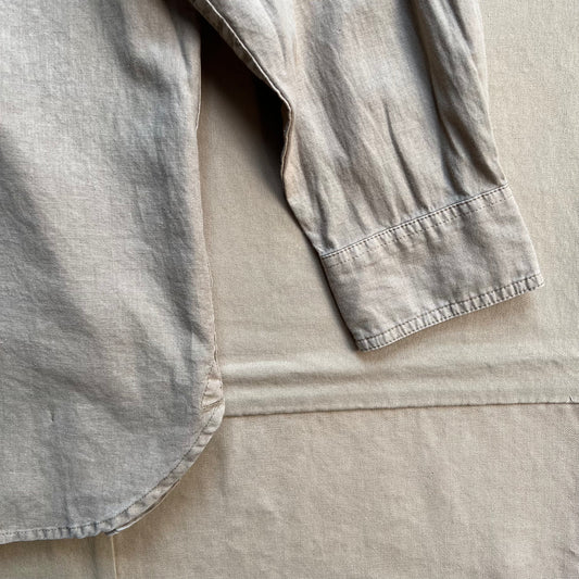 Carter Popover in Cotton Linen, Field Khaki
