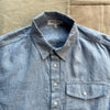 Carter Popover in Cotton Linen, Light Blue Chambray