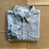 Carter Popover in Cotton Linen, Light Blue Chambray