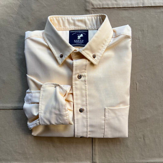 Modern Long Sleeve Oxford Shirt, Yellow