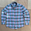 Long Sleeve Madras Shirt, Open Blue