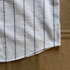 Short Sleeve Wide Striped Seersucker Shirt, White/Blue