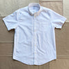 Washed Cotton Seersucker Short Sleeve Shirt, White