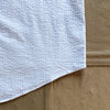Washed Cotton Seersucker Short Sleeve Shirt, White
