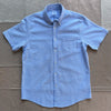 Short Sleeve Striped Seersucker Shirt, Blue/White