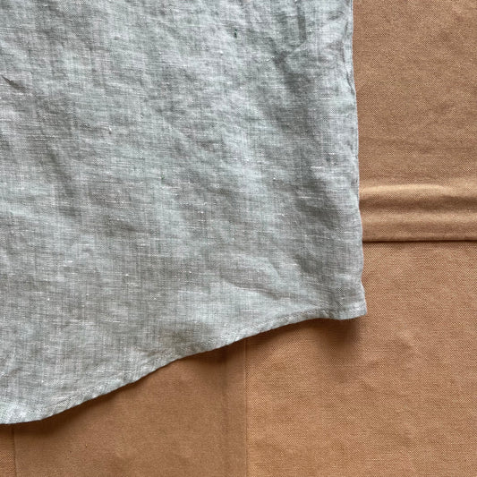 Short Sleeve Linen Shirt, Green