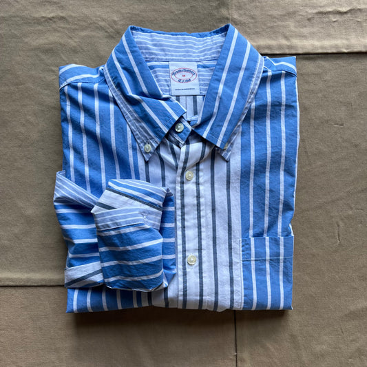 Friday Shirt Poplin Multi Stripe, Blue