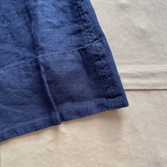Maddie Skirt in Linen, Dark Navy