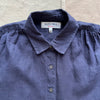 Maddie Shirt in Linen, Dark Navy