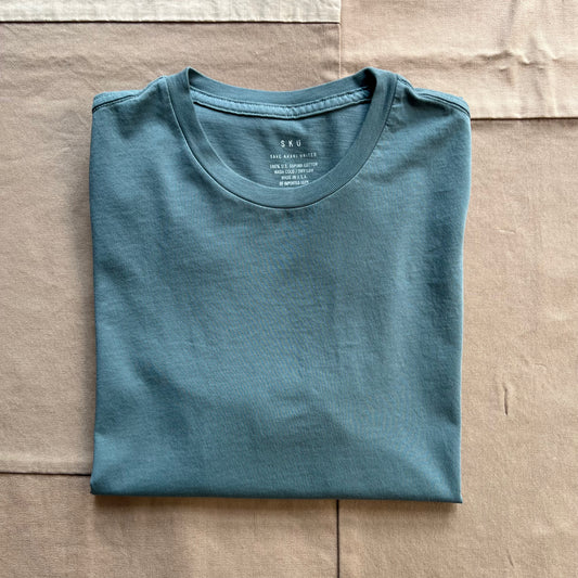 Short Sleeve Supima Jersey Crew Tee, Aspen