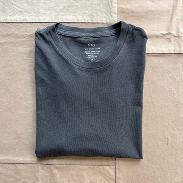 Short Sleeve Supima Jersey Crew Tee, Faded Black