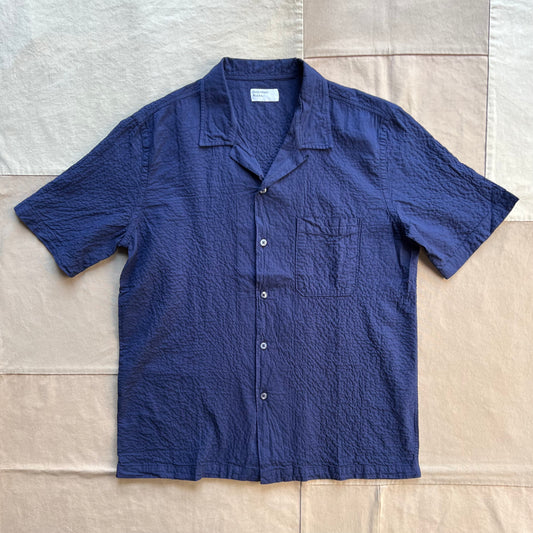 Arten Seersucker Road Shirt, Navy