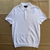 Short Sleeve Supima Cotton Pique Polo Sweater, White